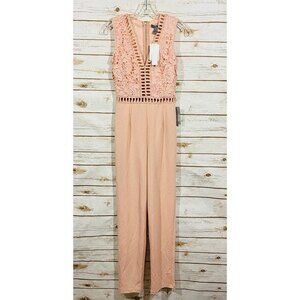 NWT Love X Design  Jumpsuit Pink Size Small Sleeveless Straight Leg